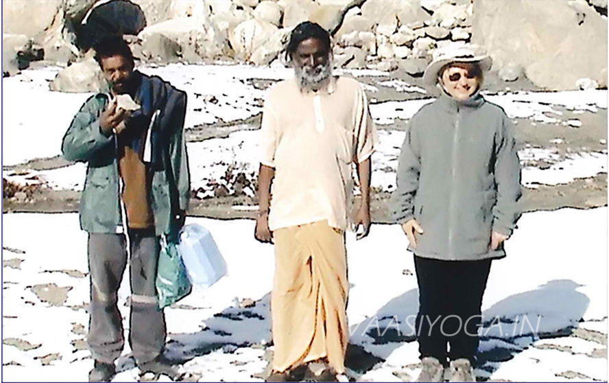 Swamiji With a few Disciples in Himalayas